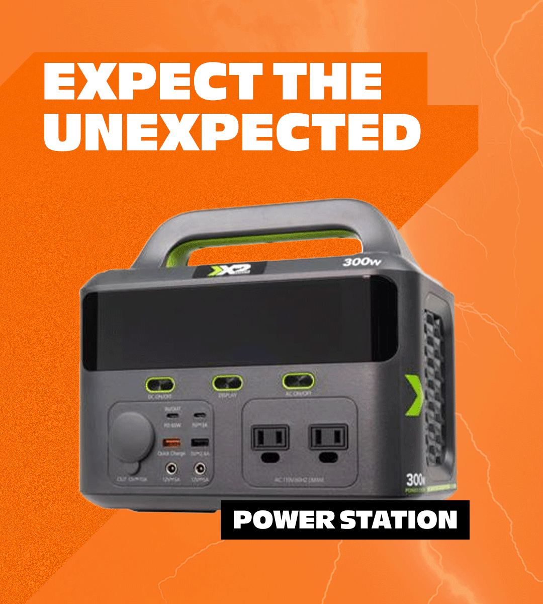 Expect the Unexpected with power stations, batteries and lights