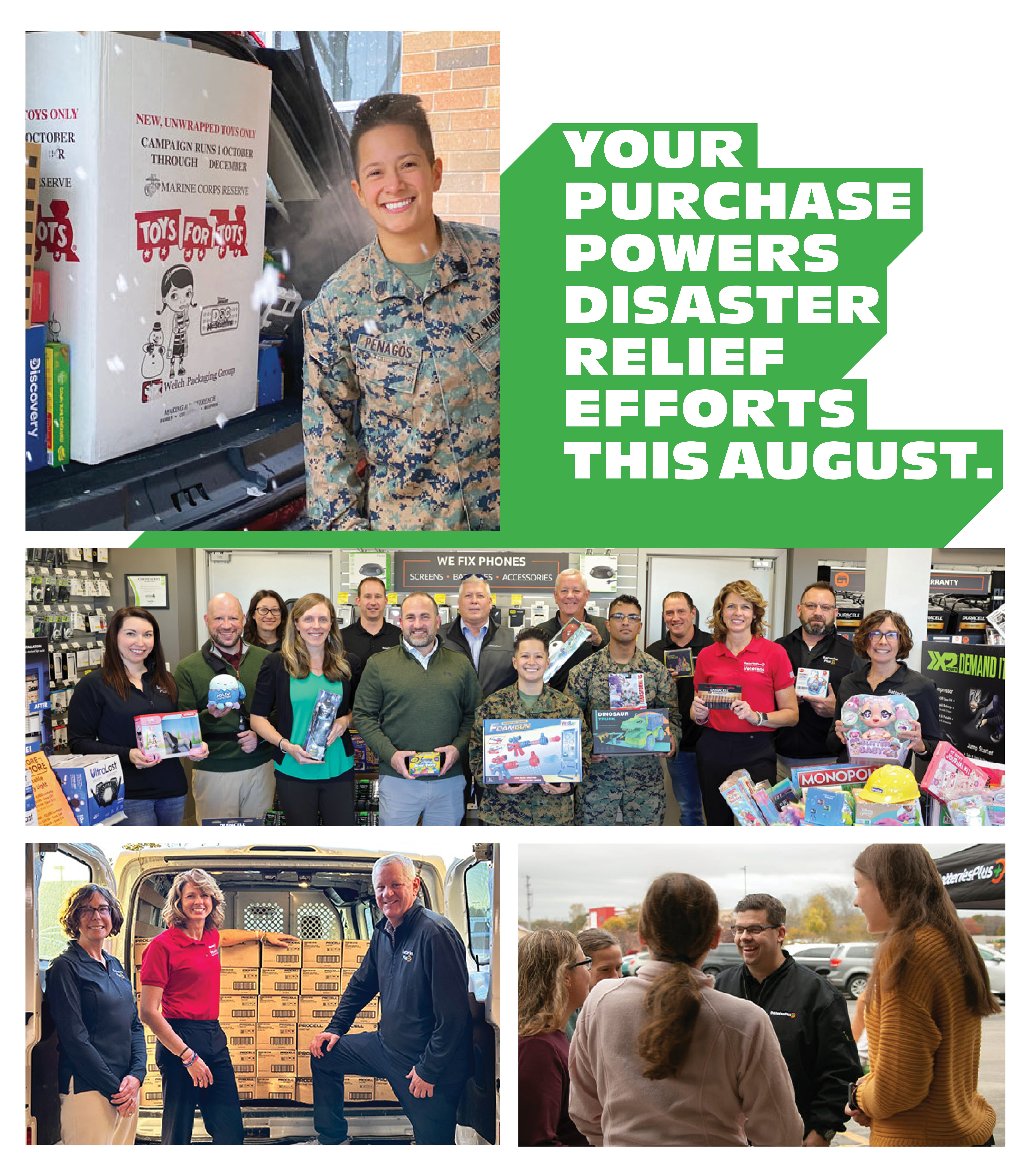 Your Purchase Powers Disaster Relief Efforts This August.