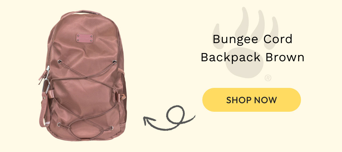 Bungee Cord Backpack Brown