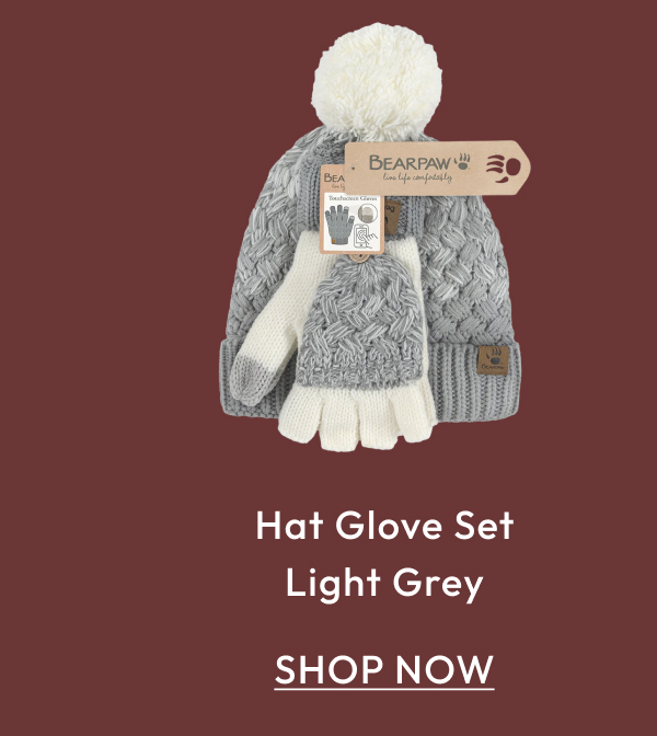 Hat Glove Set Light Grey