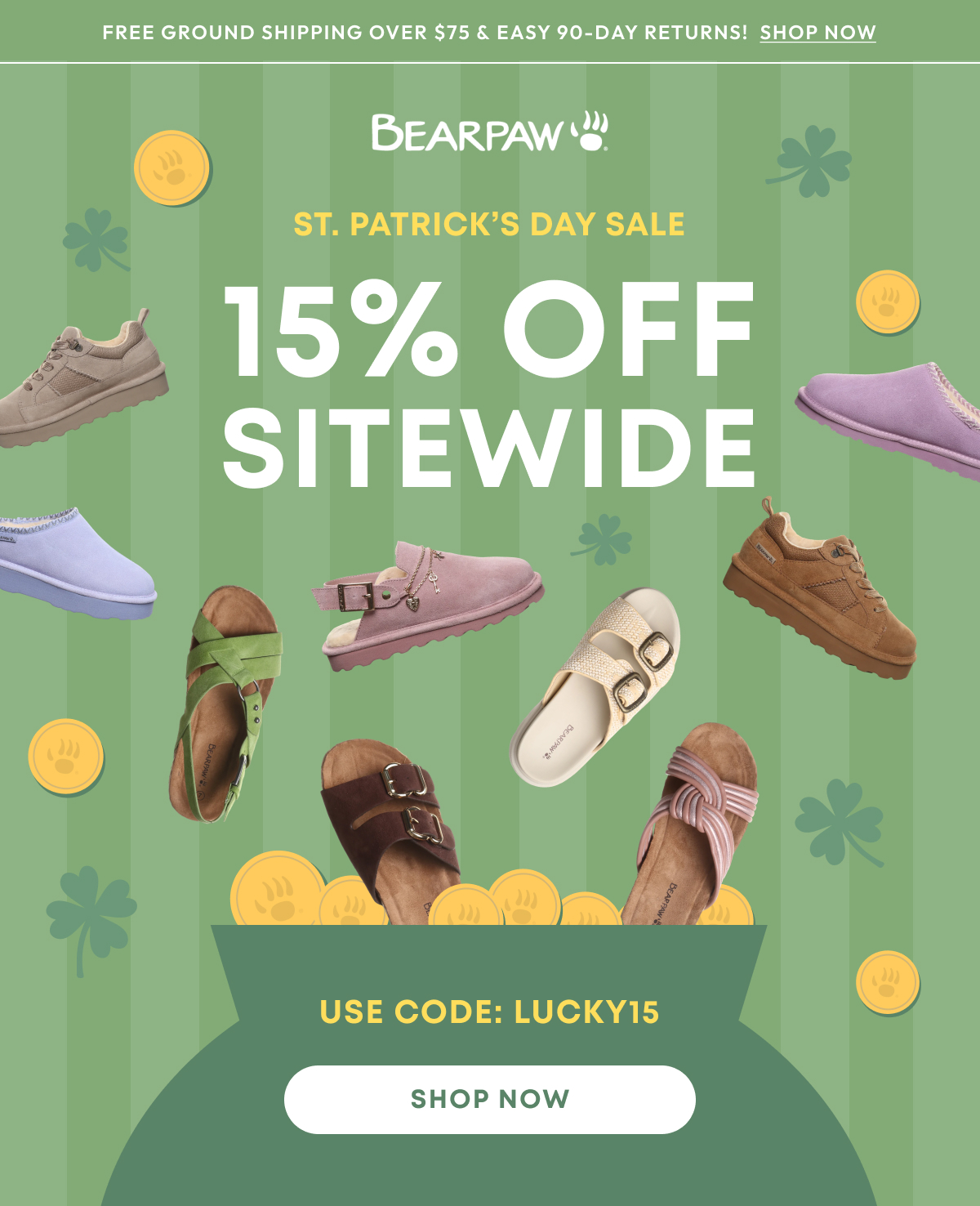 St. Patrick's Day Sale - 15% Off Sitewide