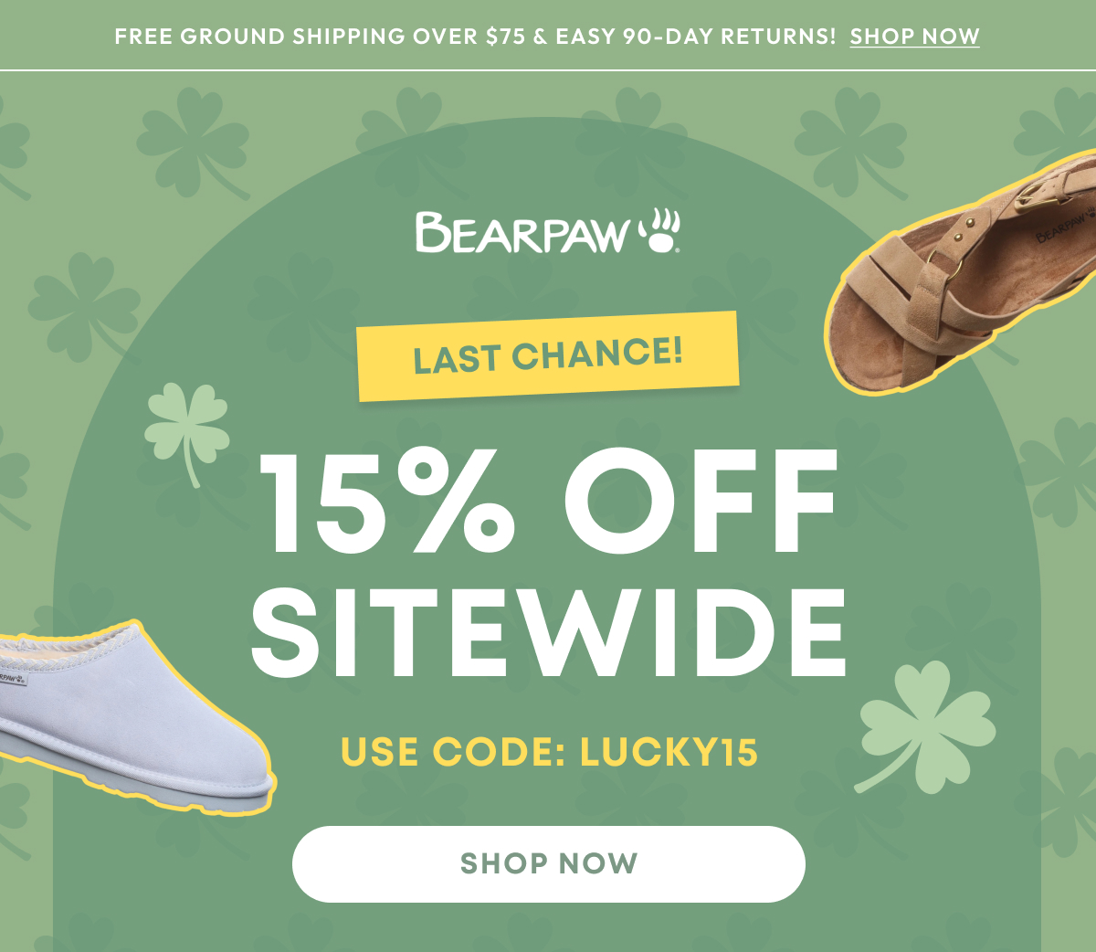 St. Patrick's Day Sale - 15% Off Sitewide