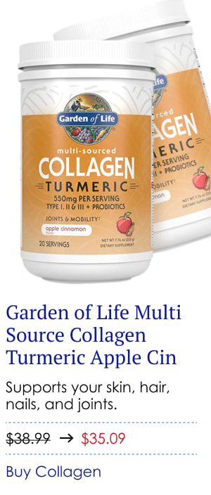 Garden of Life Multi Source Collagen Turmeric Apple Cin