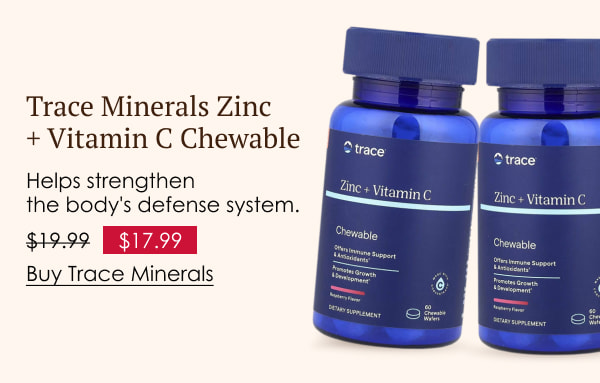 Trace Minerals Zinc + Vitamin C Chewable