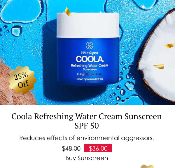 Coola Refreshing Water Cream Sunscreen SPF 50