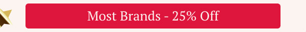 25% Off Most Brands