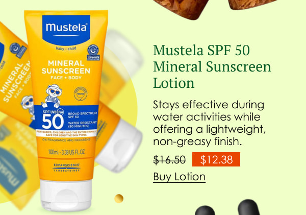 Mustela SPF 50 Mineral Sunscreen Lotion