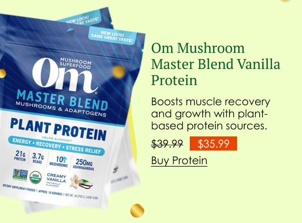 Om Mushroom Master Blend Vanilla Protein