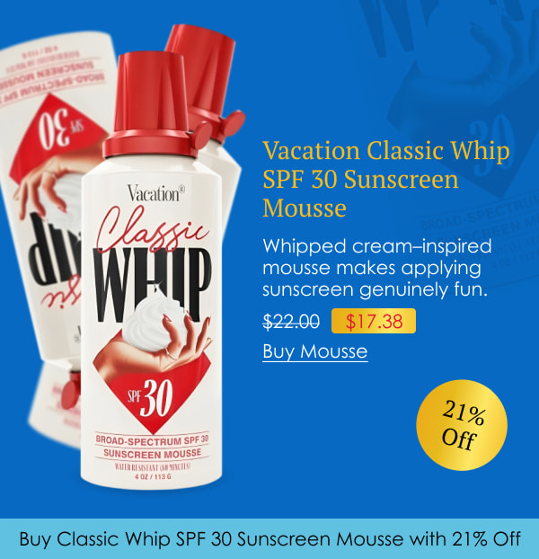Vacation Classic Whip SPF 30 Sunscreen Mousse