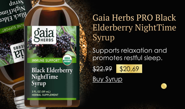 Gaia Herbs PRO Black Elderberry NightTime Syrup