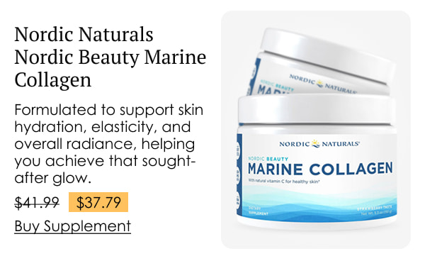 Nordic Naturals Nordic Beauty Marine Collagen, Strawberry Flavor