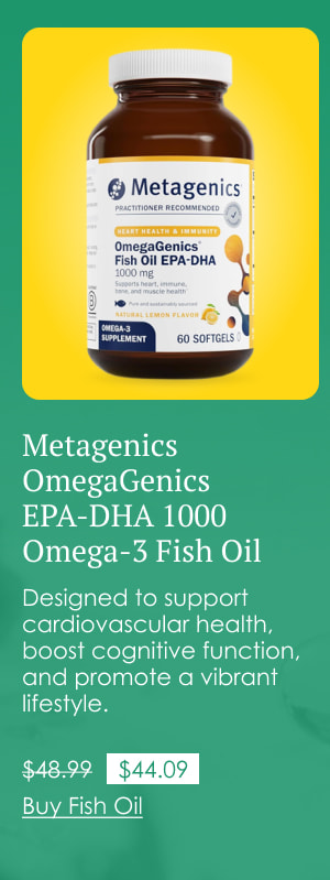 Metagenics OmegaGenics EPA-DHA 1000 Omega-3 Fish Oil Supplement, Lemon Flavor
