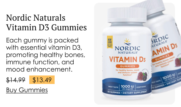 Nordic Naturals Vitamin D3 Gummies, Wild Berry Flavor