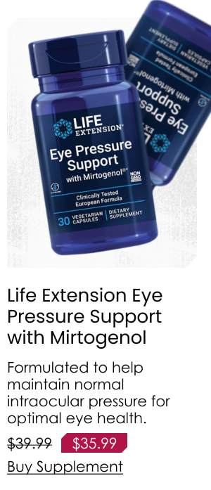 Life Extension Eye Pressure Support with Mirtogenol