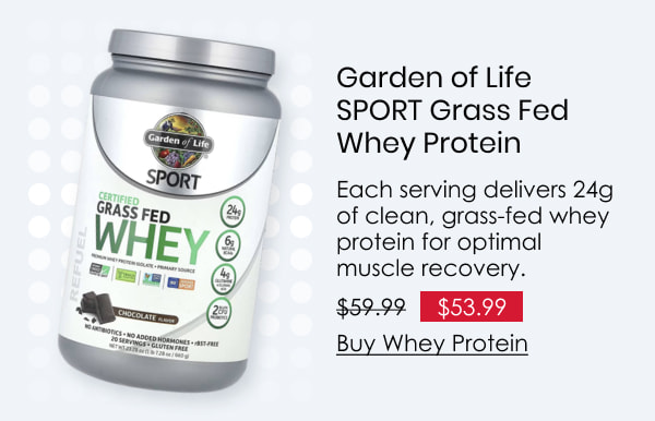Garden of Life SPORT Grass Fed Whey Protein - Chocolate