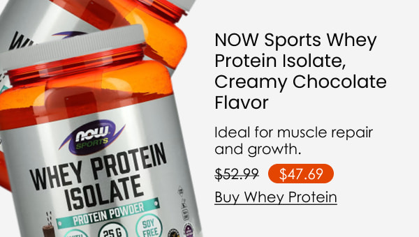 NOW Sports Whey Protein Isolate, Creamy Chocolate Flavor