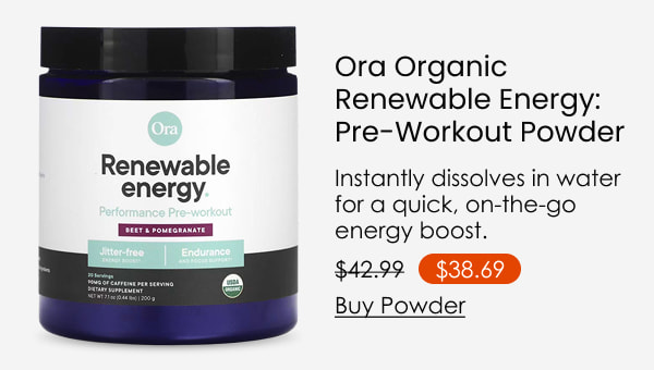 Ora Organic Renewable Energy: Pre-Workout Powder - Beet & Pomegranate