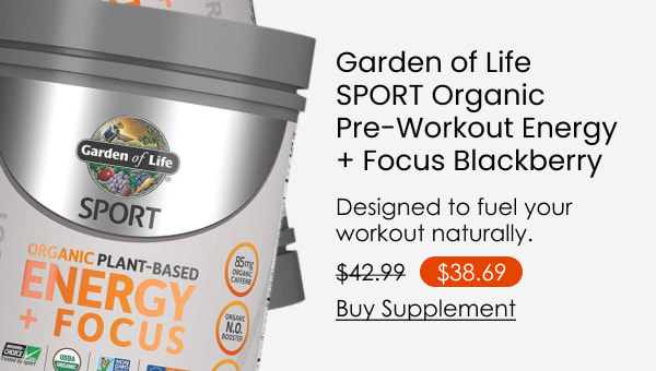 Garden of Life SPORT Organic Pre-Workout Energy + Focus Blackberry