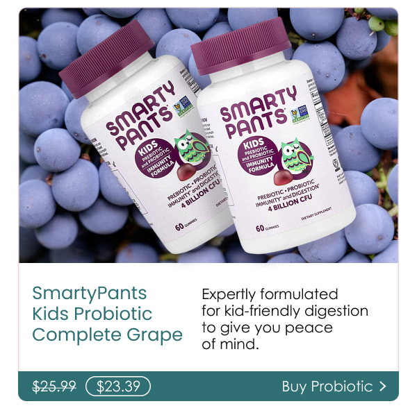 SmartyPants Kids Probiotic Complete Grape