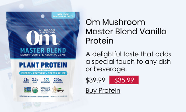Om Mushroom Master Blend Vanilla Protein