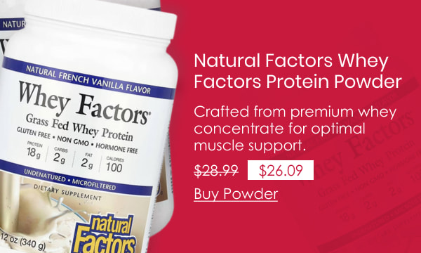 Natural Factors Whey Factors Protein Powder - French Vanilla