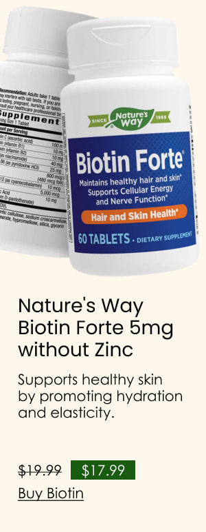 Nature's Way Biotin Forte 5mg without Zinc