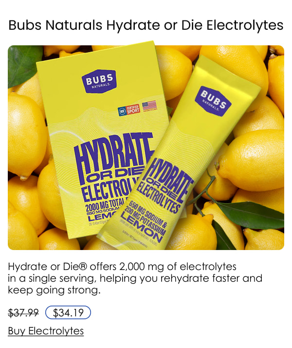 Bubs Naturals Hydrate or Die Electrolytes - Lemon