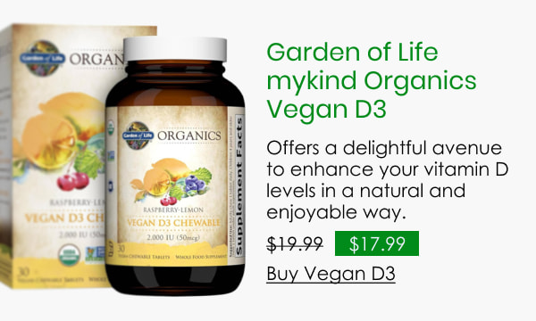Garden of Life mykind Organics Vegan D3 Raspberry-Lemon