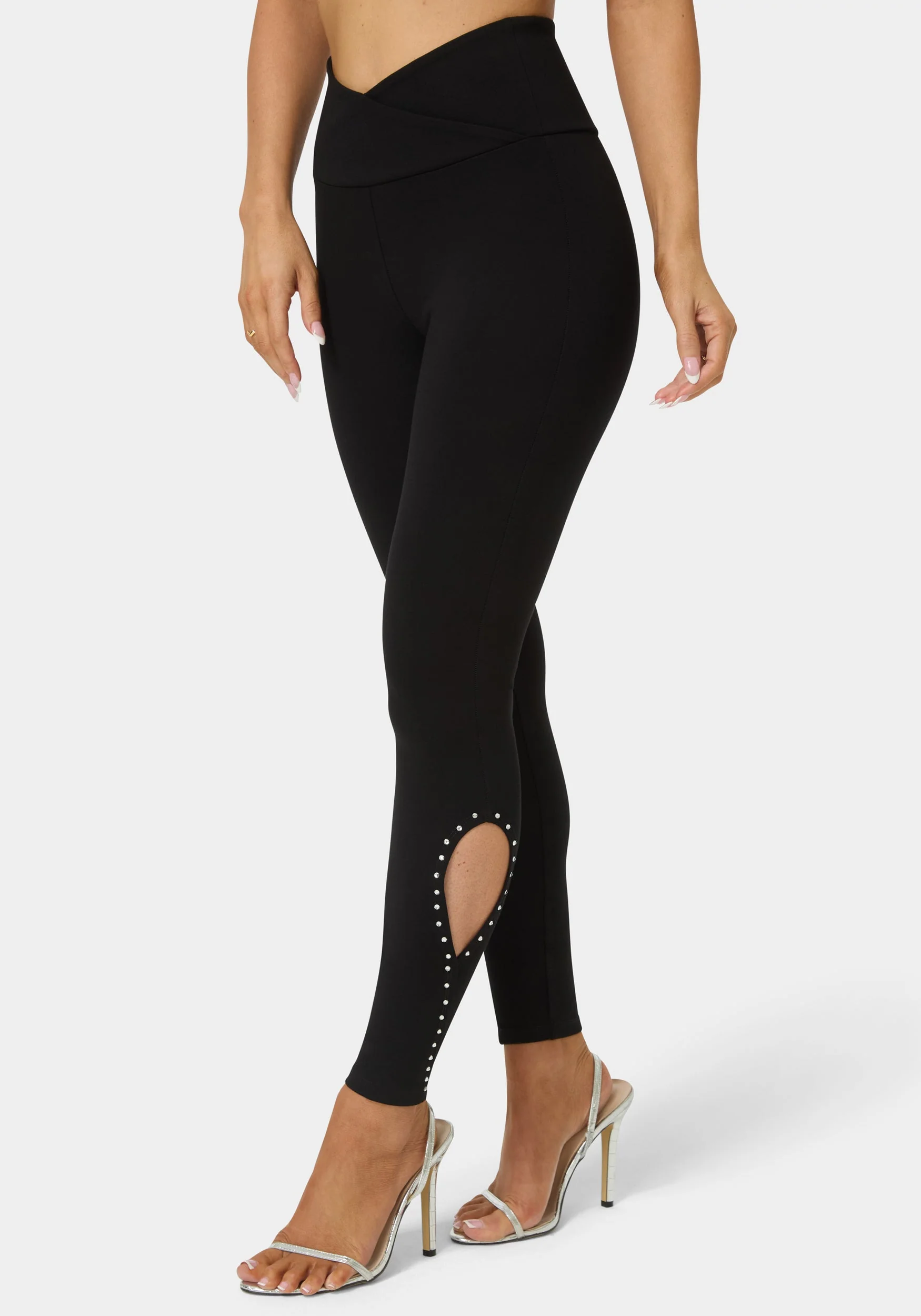 Image of High Waist Rhinestone Legging