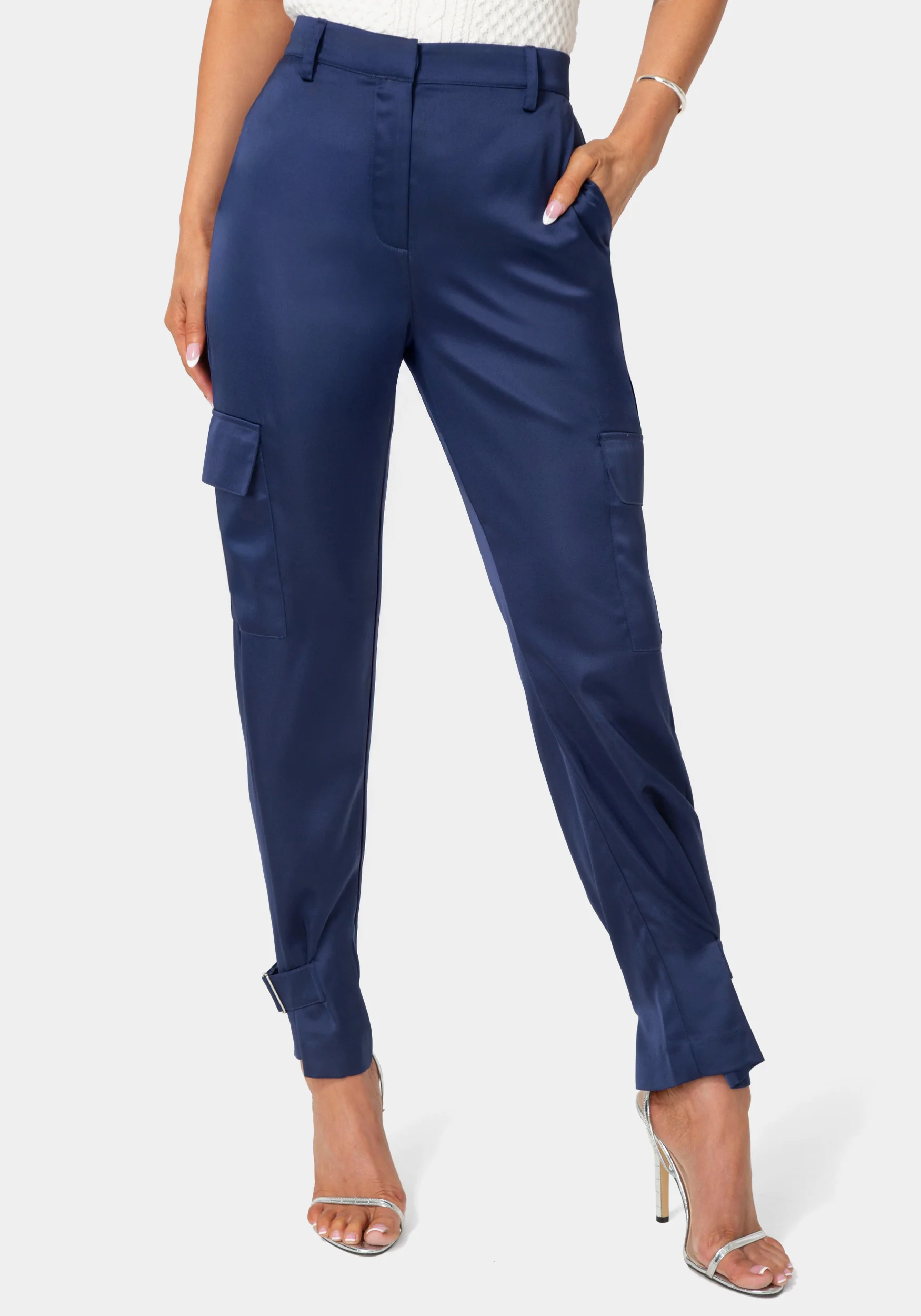 Image of Satin Cargo Jogger