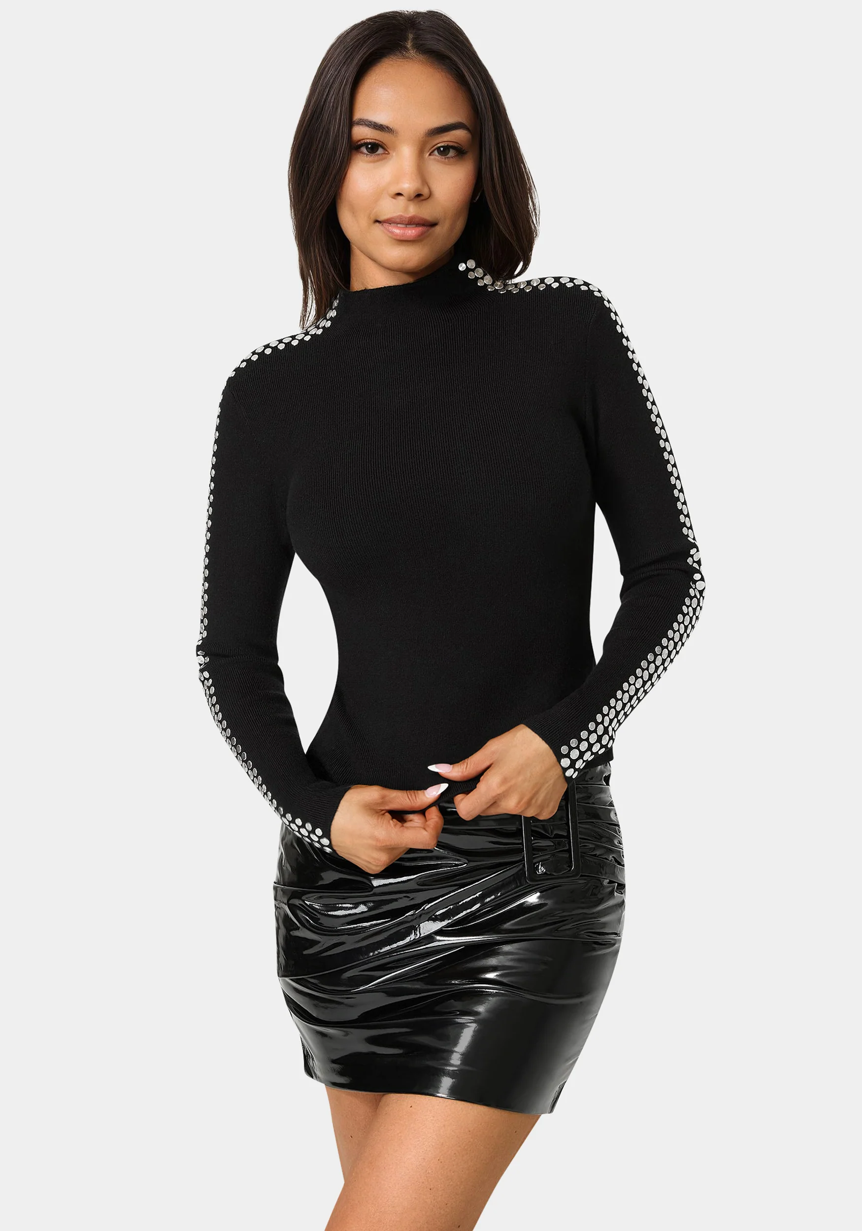 Image of Studded Long Sleeve Sweater