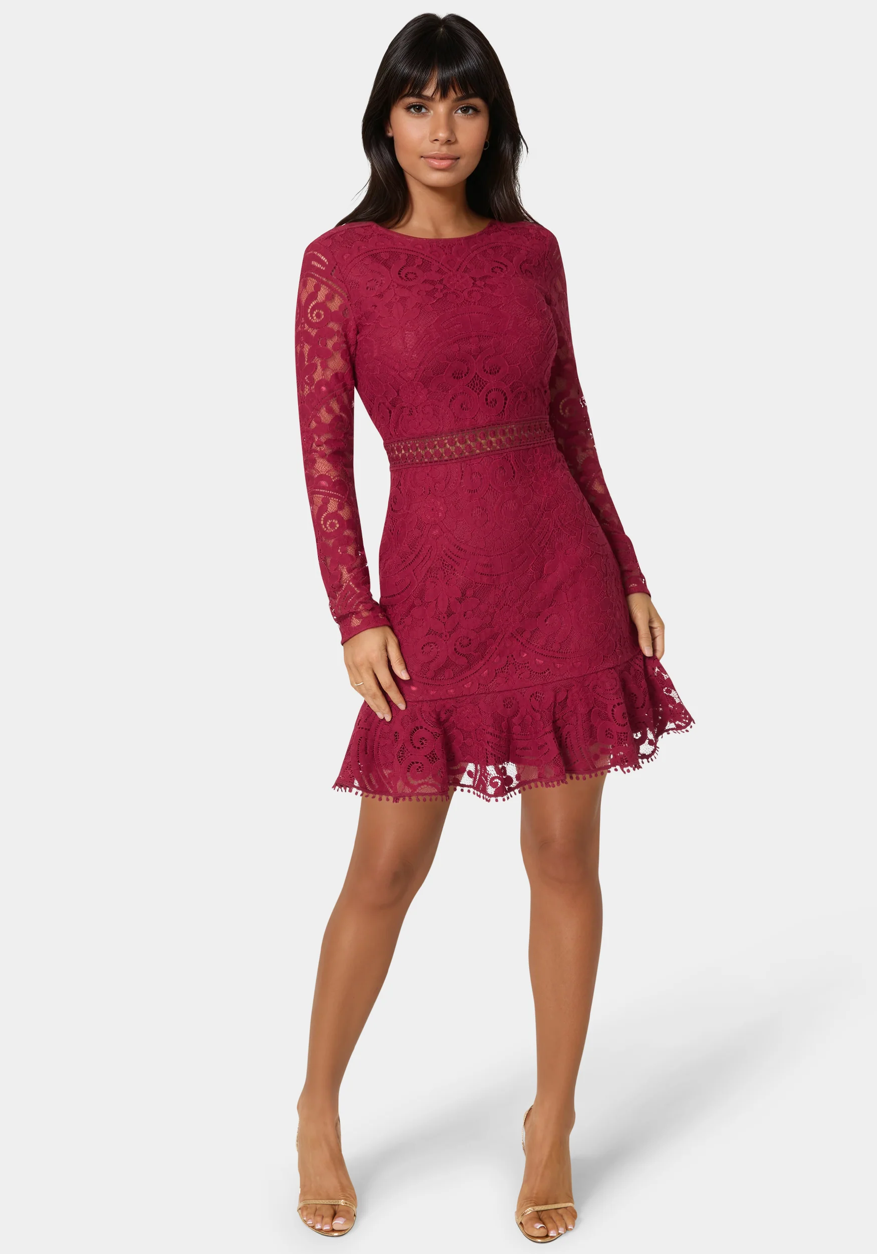 Image of Open Back Lace Mini Dress