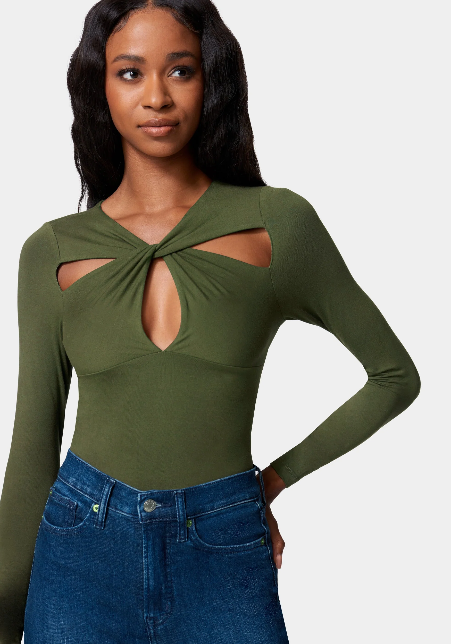 Image of Cross Front Knit Top