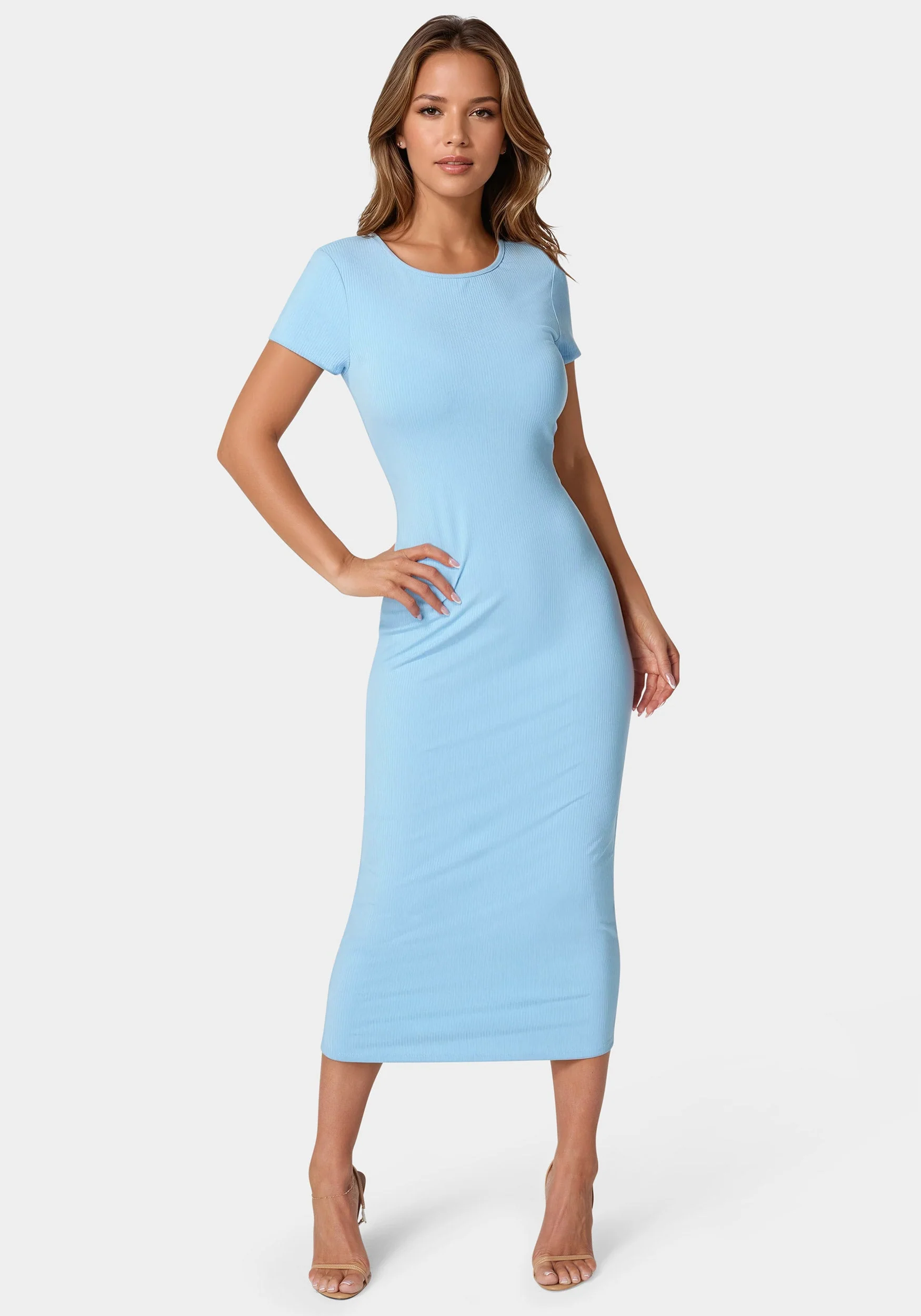 Image of Rib Maxi T-Shirt Dress