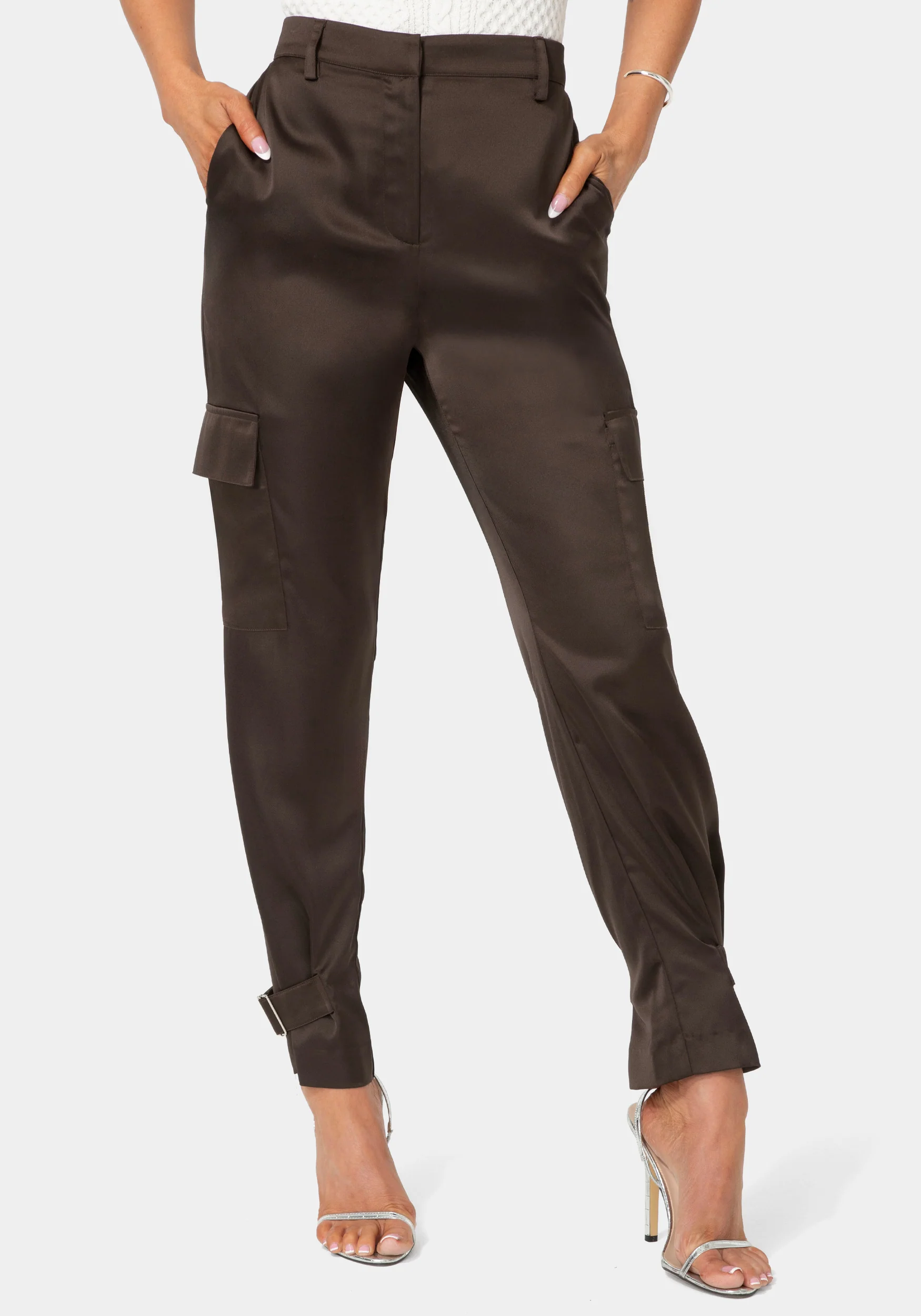 Image of Satin Cargo Jogger