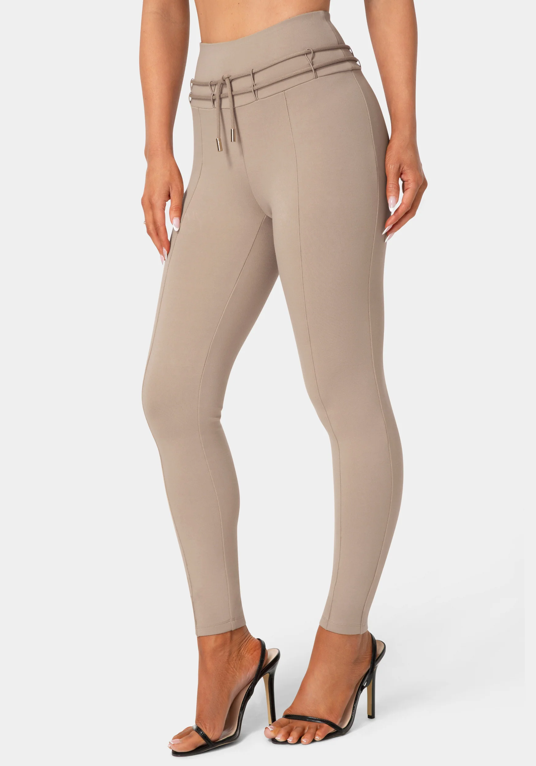 Image of High Waist Thin Belts Legging