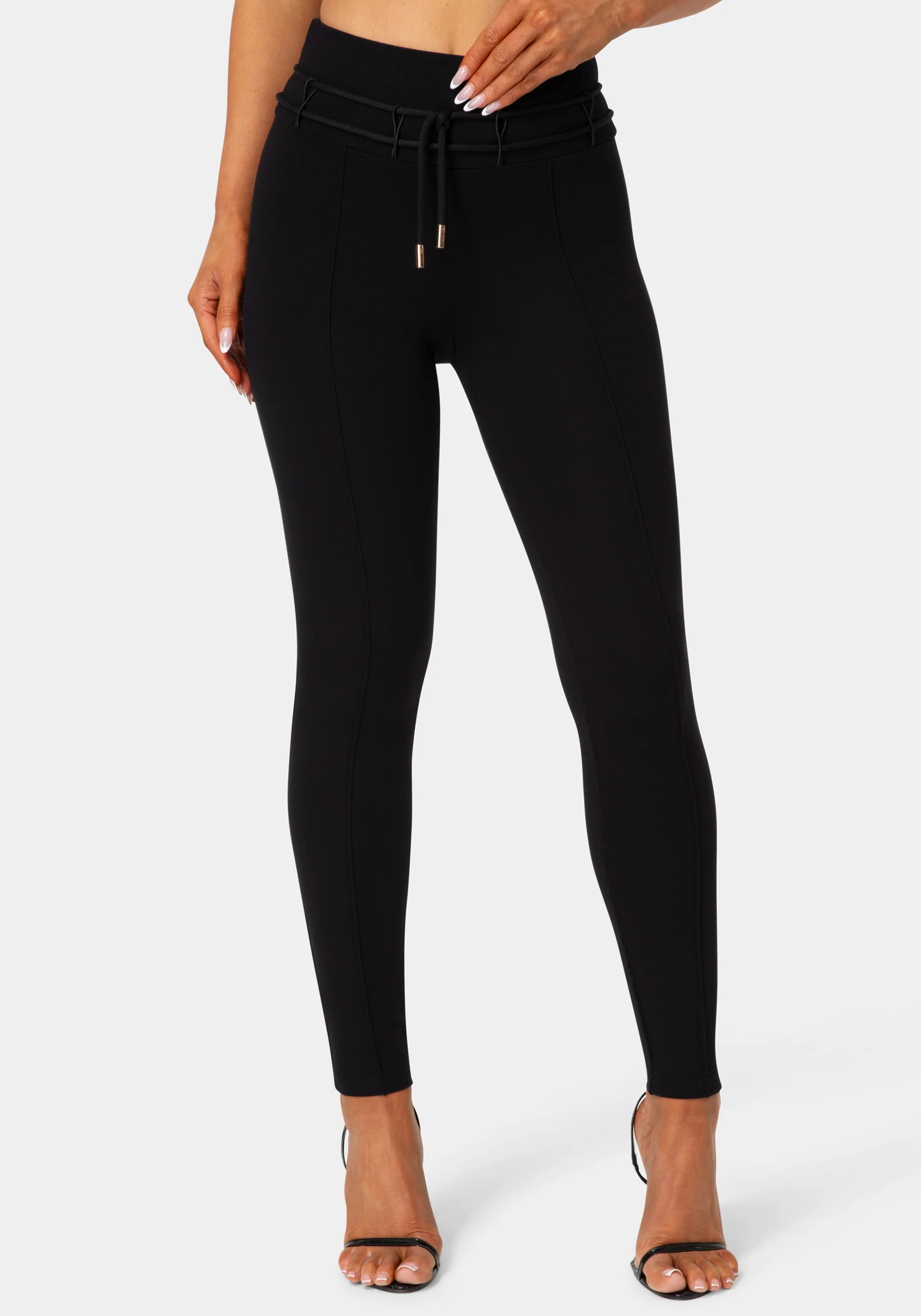 Image of High Waist Thin Belts Legging