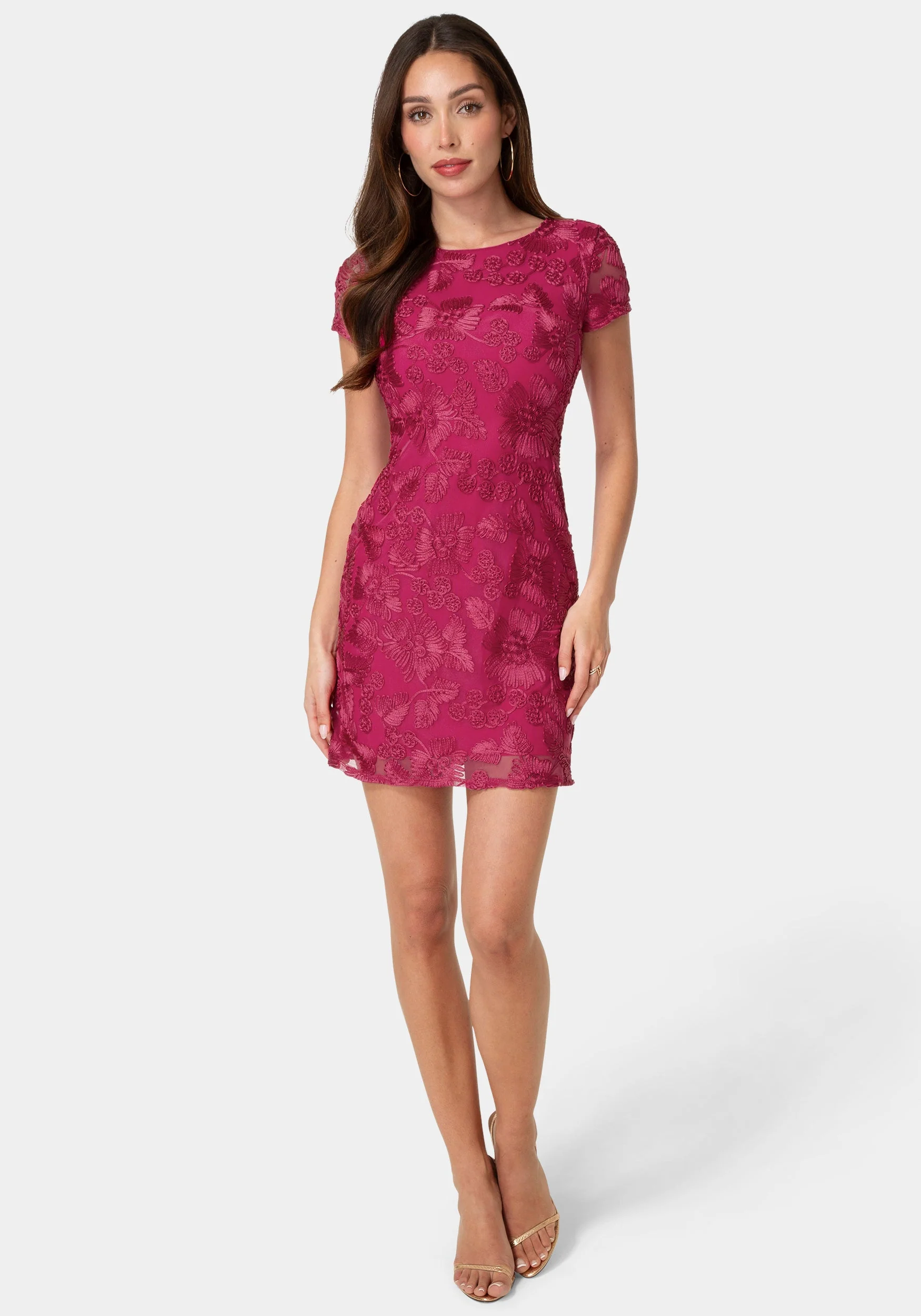 Image of Soutache Short Sleeve Dress