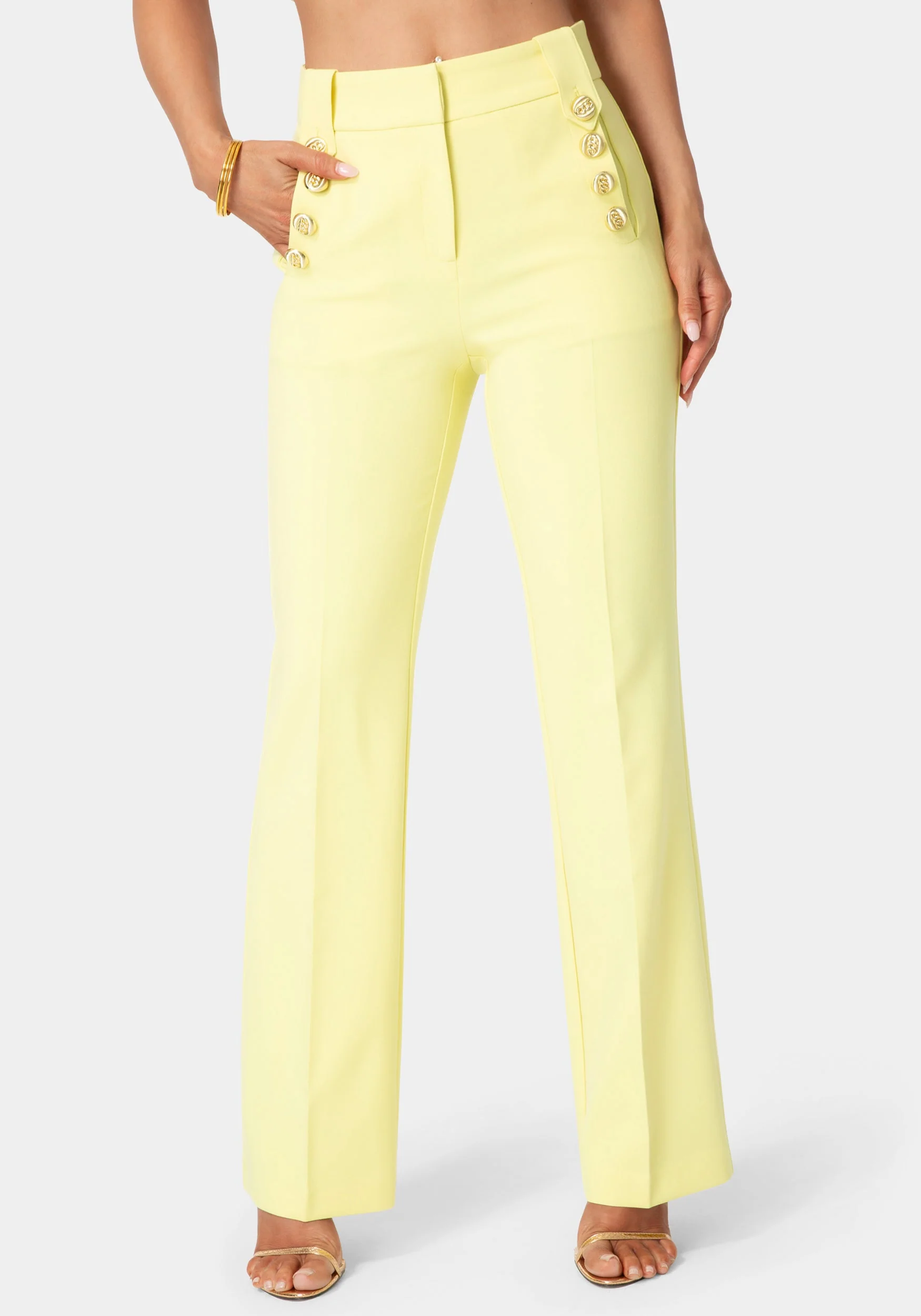 Image of Tailored High Waist Straight Leg Pant