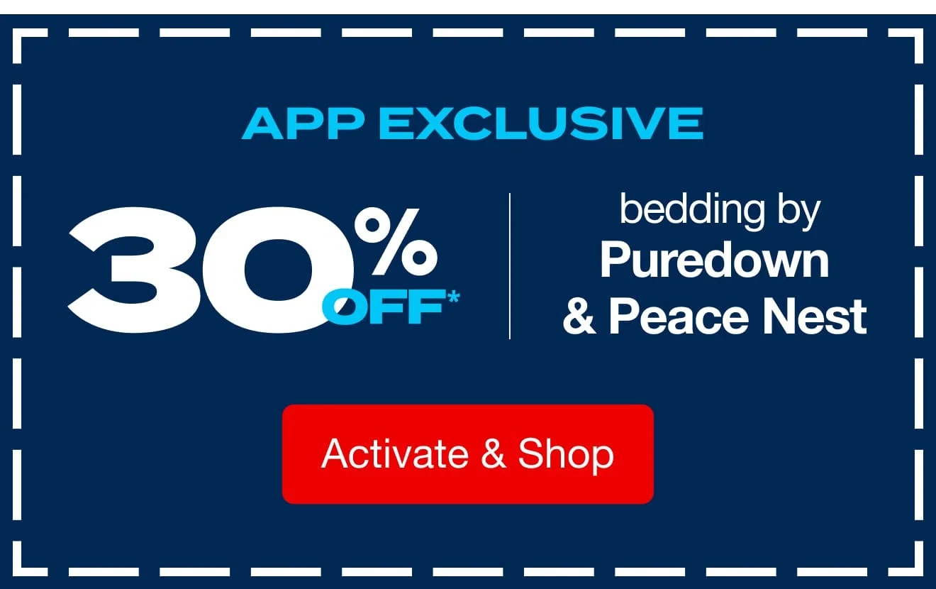 App Exclusive 30% off Bedding by Peace Nest