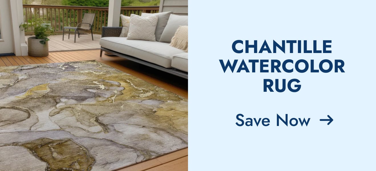 Machine Washable Indoor/ Outdoor Chantille Watercolor Rug