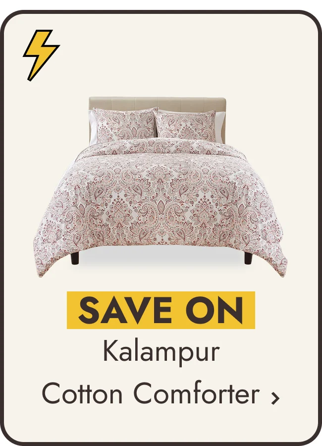 Kalampur Reversible Percale Cotton Comforter Set Brown/Blush - Heirlooms of India