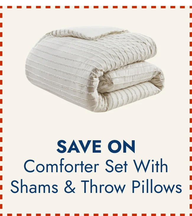 Madison Park Signature Essence Oversized Cotton Clipped Jacquard Comforter Set with Euro Shams and Throw Pillows