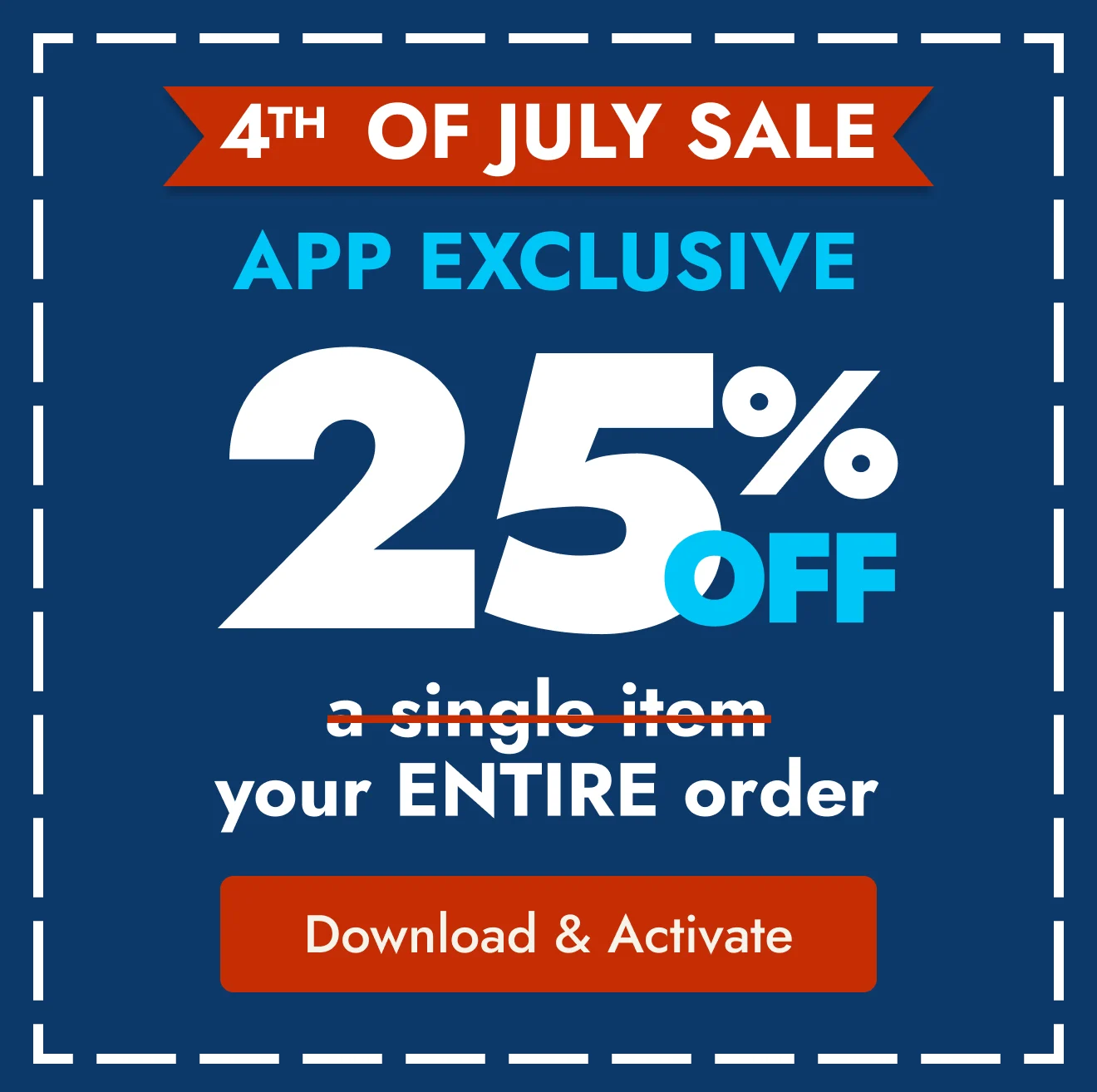 25% off order in app