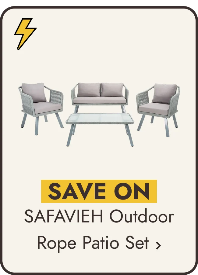 SAFAVIEH Outdoor Living Torsla 4-Piece Rope Patio Set