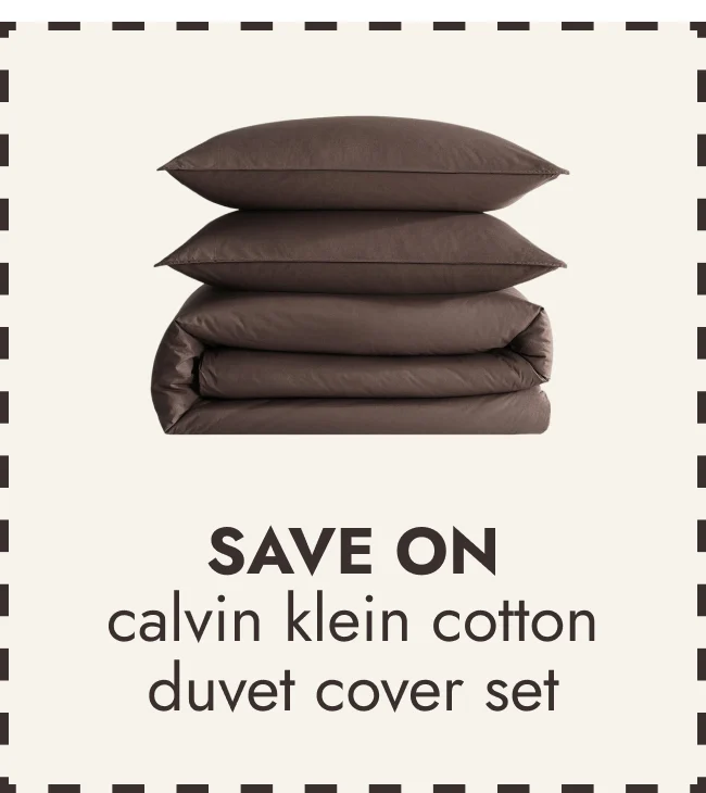 Calvin Klein Washed Percale Solid Cotton Duvet Cover Set