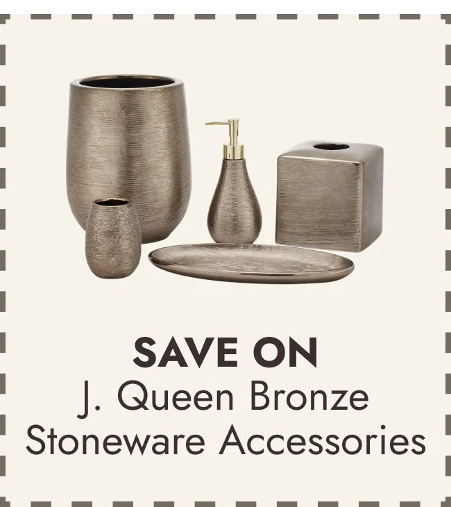 J. Queen New York Princess Bronze Stoneware Bathroom Accessories