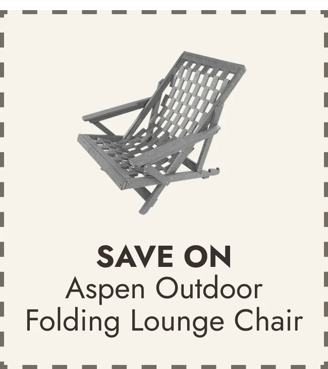 Aspen Fully Assembled All-Weather HDPE Outdoor Folding Lounge Chair with Removable Cushion