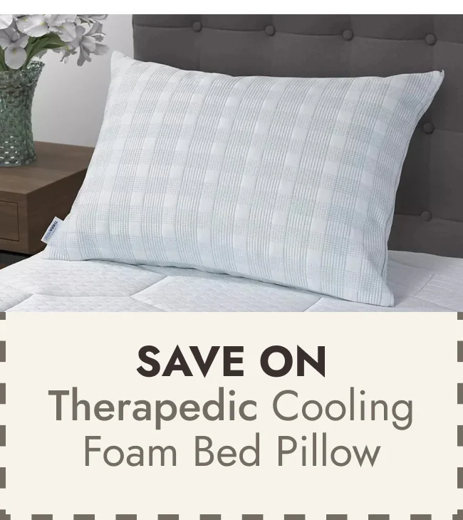 Whisper by Therapedic Cooling Foam Cluster Bed Pillow