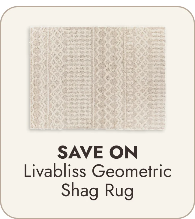 Livabliss Newton Geometric Moroccan Trellis Shag Area Rug